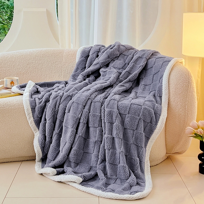 91家纺网 家纺一手货源 找家纺 （总）锦润家纺 2025新款A类双面塔芙绒包边毛毯