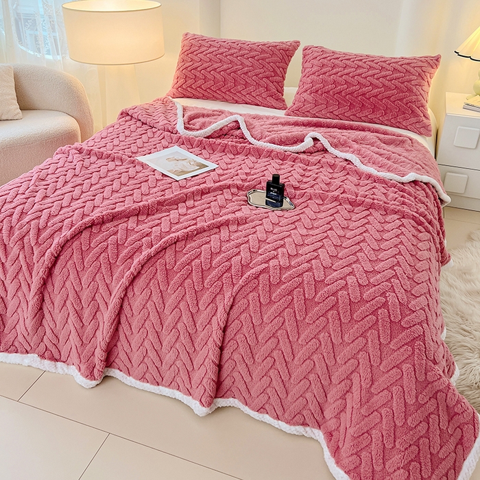 91家纺网 家纺一手货源 找家纺 （总）锦润家纺 2025新款A类双面塔芙绒包边毛毯