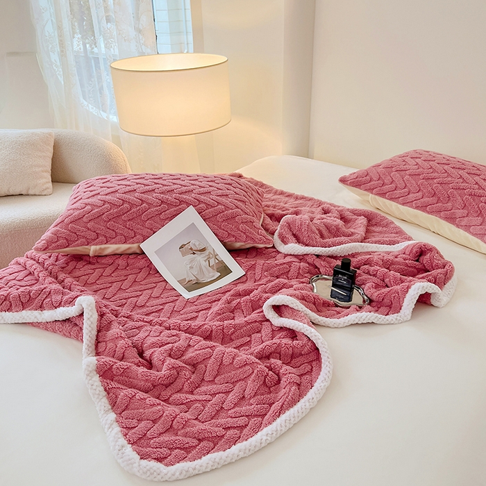 91家纺网 家纺一手货源 找家纺 （总）锦润家纺 2025新款A类双面塔芙绒包边毛毯