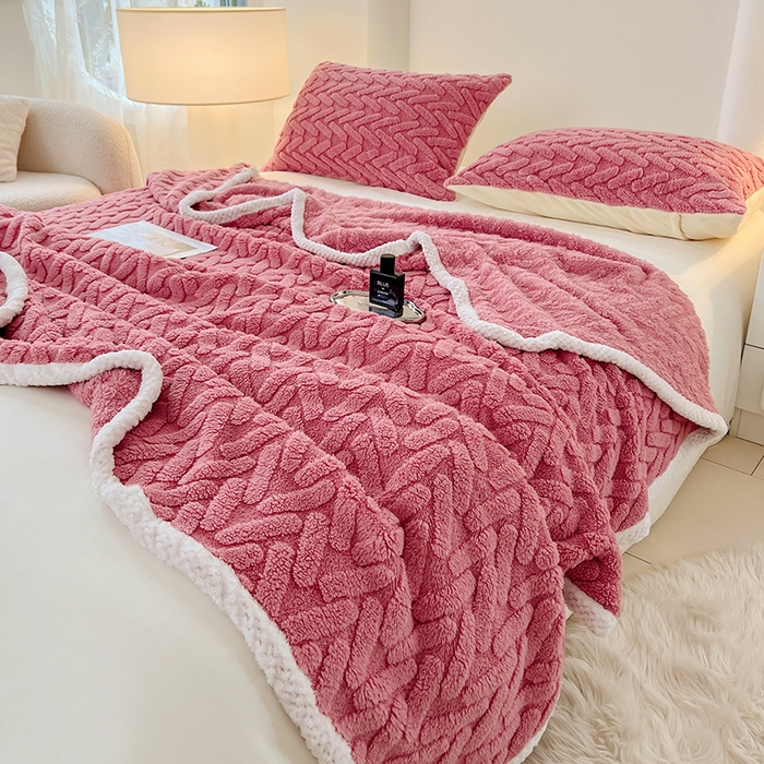 91家纺网 家纺一手货源 找家纺 （总）锦润家纺 2025新款A类双面塔芙绒包边毛毯