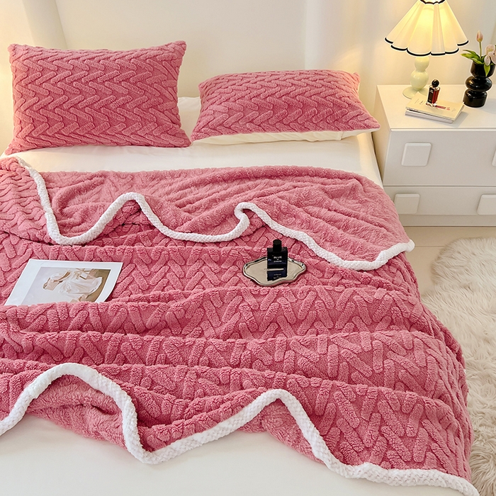 91家纺网 家纺一手货源 找家纺 （总）锦润家纺 2025新款A类双面塔芙绒包边毛毯