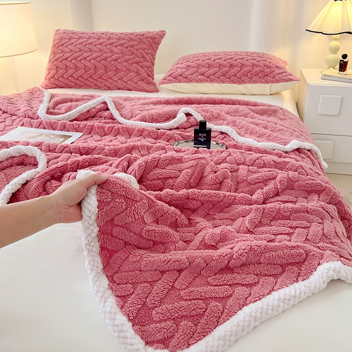 91家纺网 家纺一手货源 找家纺 （总）锦润家纺 2025新款A类双面塔芙绒包边毛毯