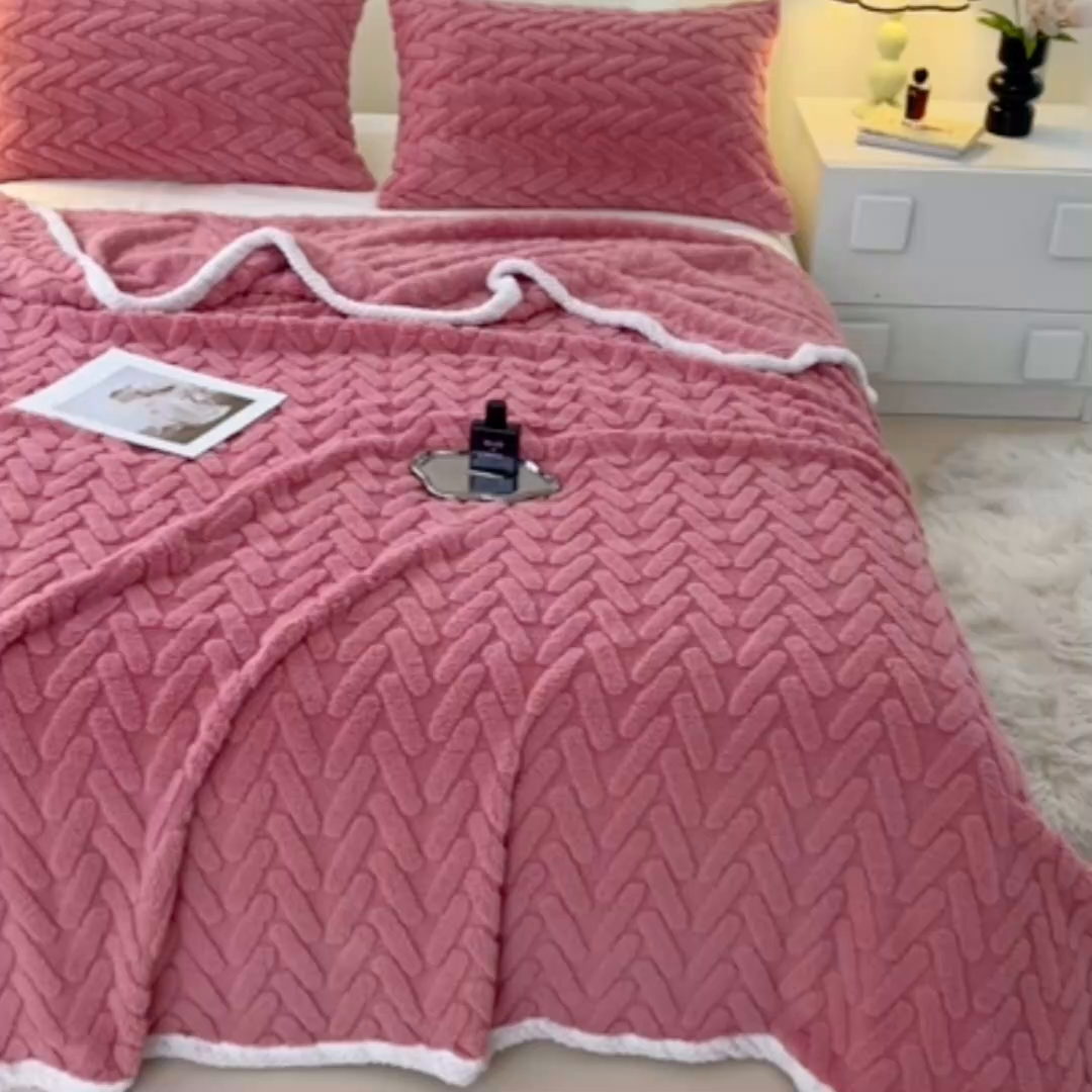 91家纺网 家纺一手货源 找家纺 （总）锦润家纺 2025新款A类双面塔芙绒包边毛毯