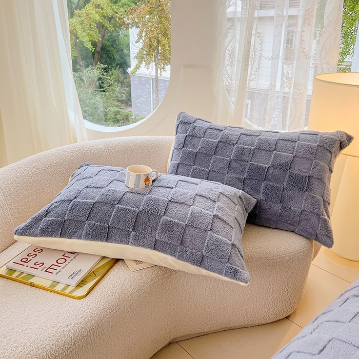 91家纺网 家纺一手货源 找家纺 锦润家纺 2025新款A类双面塔芙绒包边毛毯塔芙绒-灰兰