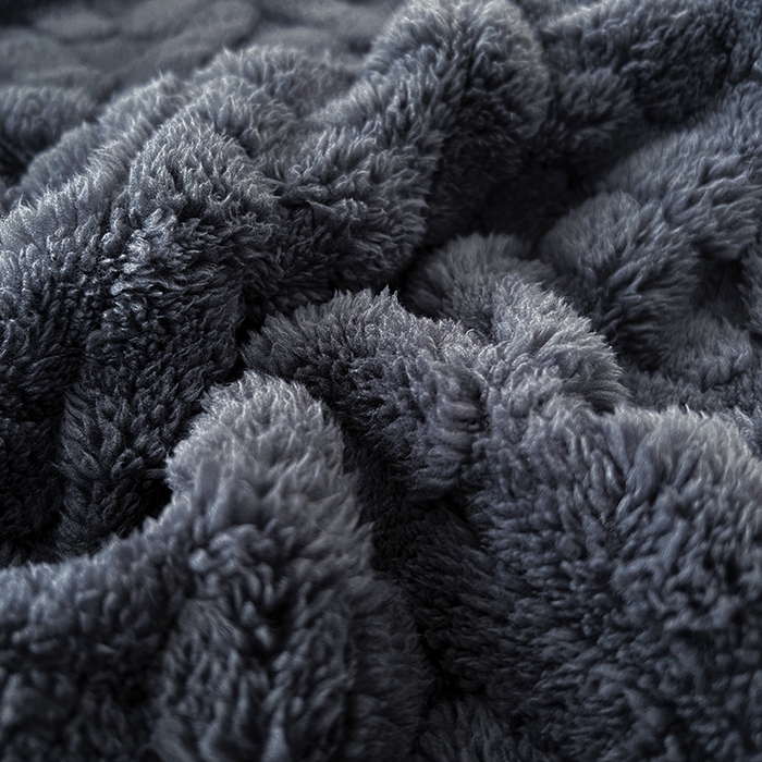 91家纺网 家纺一手货源 找家纺 锦润家纺 2025新款A类双面塔芙绒包边毛毯塔芙绒-深灰