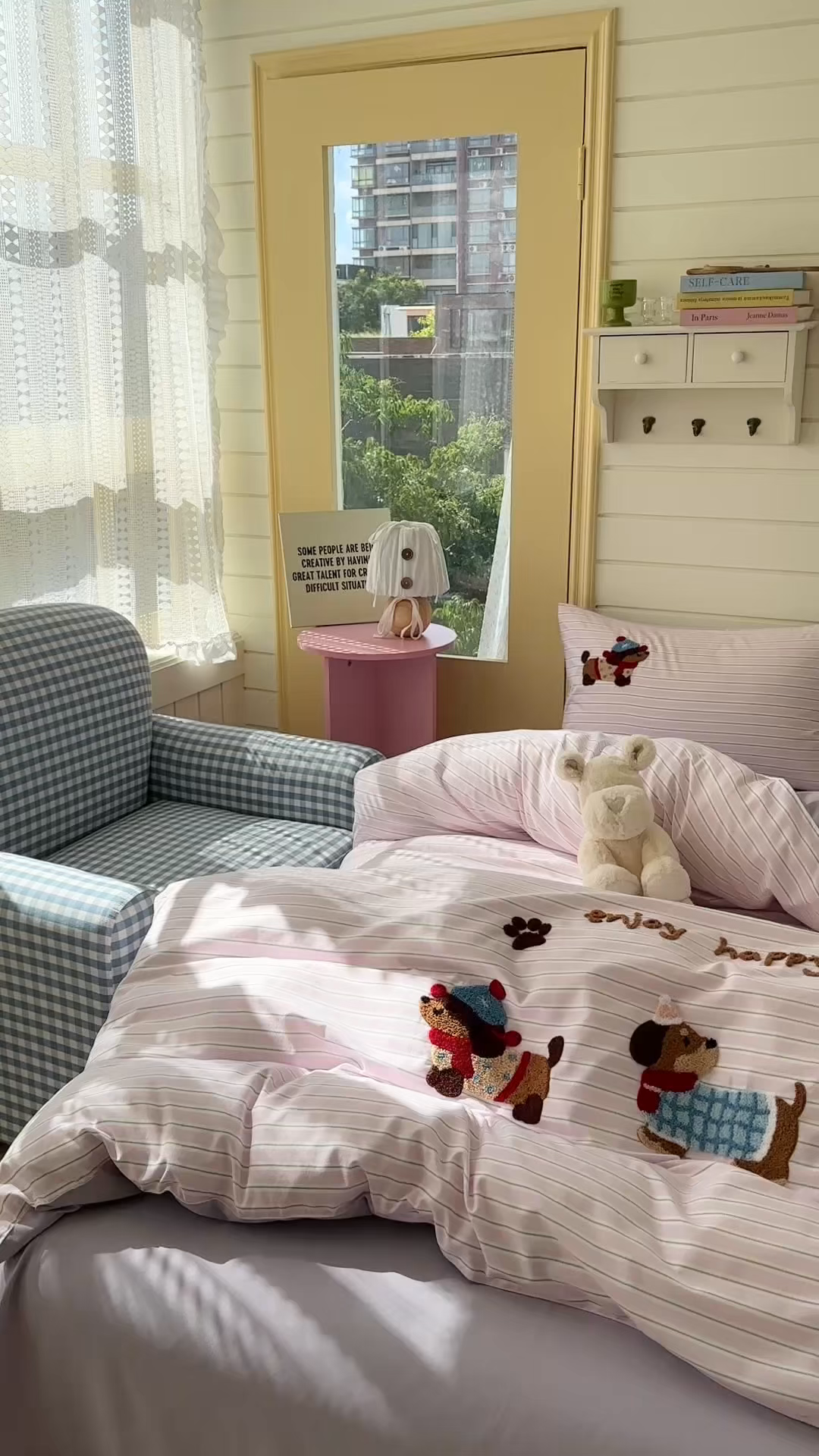 91家纺网 家纺一手货源 找家纺 优悦生活馆 2025新款水洗棉毛巾绣四件套-摩卡酱 摩卡酱-紫色