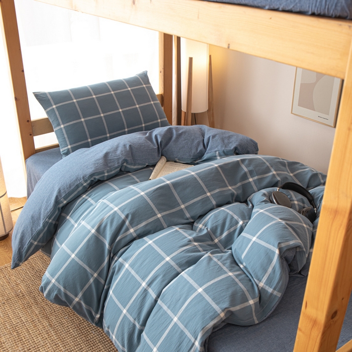 91家纺网 家纺一手货源 找家纺 （总）九沐良品 2025新款亲肤舒适学生宿舍上下铺三件套六件套大礼包宿舍三件套上下铺三件套