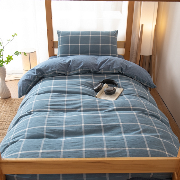 91家纺网 家纺一手货源 找家纺 （总）九沐良品 2025新款亲肤舒适学生宿舍上下铺三件套六件套大礼包宿舍三件套上下铺三件套