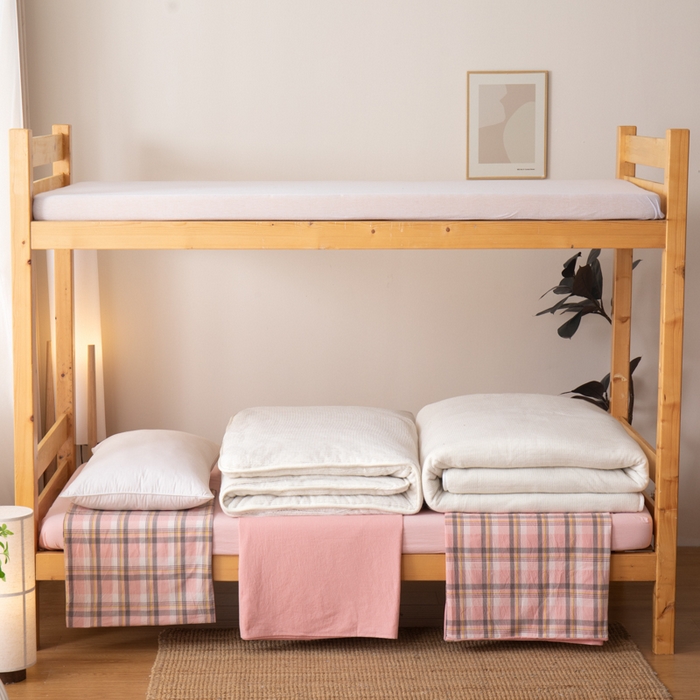 91家纺网 家纺一手货源 找家纺 （总）九沐良品 2025新款亲肤舒适学生宿舍上下铺三件套六件套大礼包宿舍三件套上下铺三件套