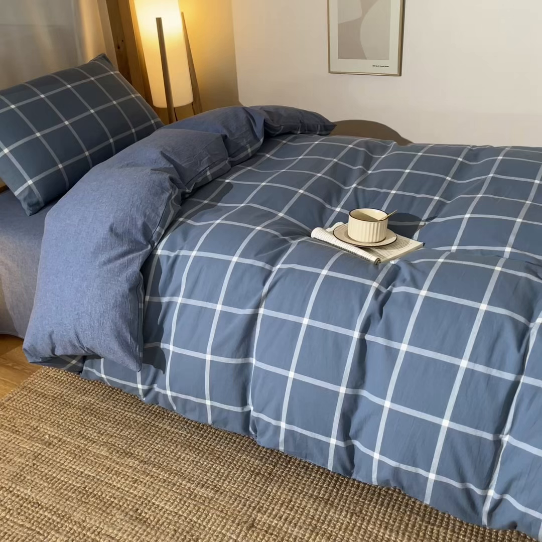 91家纺网 家纺一手货源 找家纺 九沐良品 2025新款亲肤舒适学生宿舍上下铺三件套六件套大礼包宿舍三件套上下铺三件套 柏拉图兰