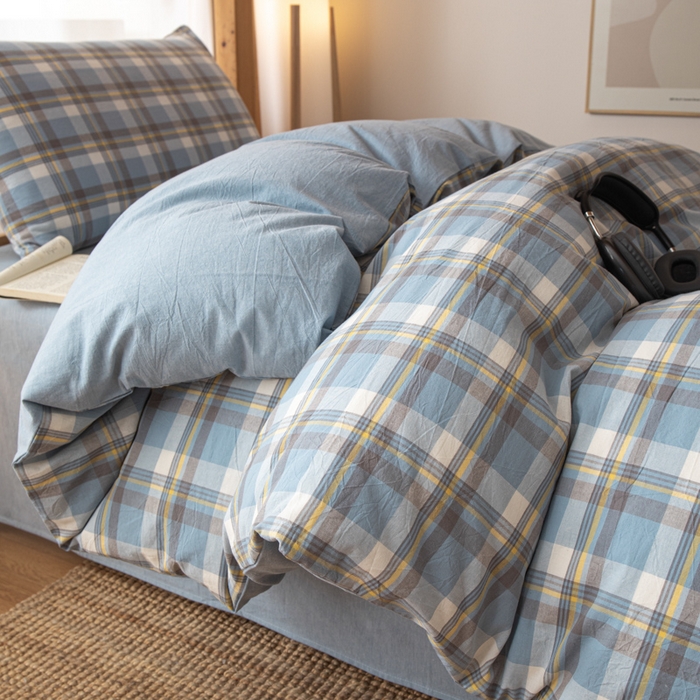 91家纺网 家纺一手货源 找家纺 九沐良品 2025新款亲肤舒适学生宿舍上下铺三件套六件套大礼包宿舍三件套上下铺三件套 莫妮卡兰