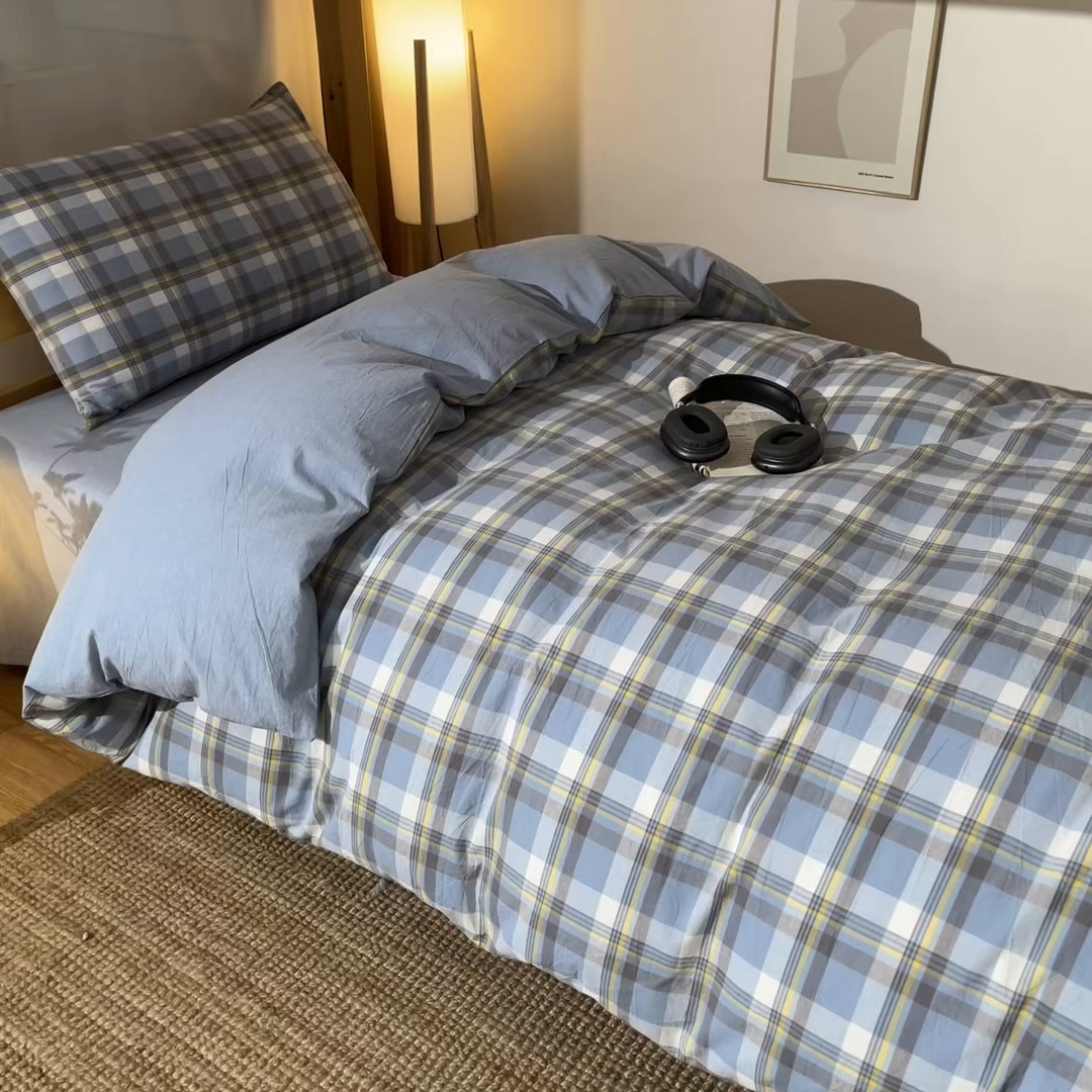 91家纺网 家纺一手货源 找家纺 九沐良品 2025新款亲肤舒适学生宿舍上下铺三件套六件套大礼包宿舍三件套上下铺三件套 莫妮卡兰