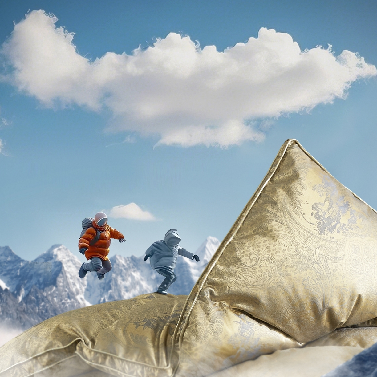 91家纺网 家纺一手货源 找家纺 织梦人羽绒工厂店 2025新款高蓬松羽绒被85鸭绒大牌同款花型-高精密提花系列 高精密提花-罗马庄园古铜