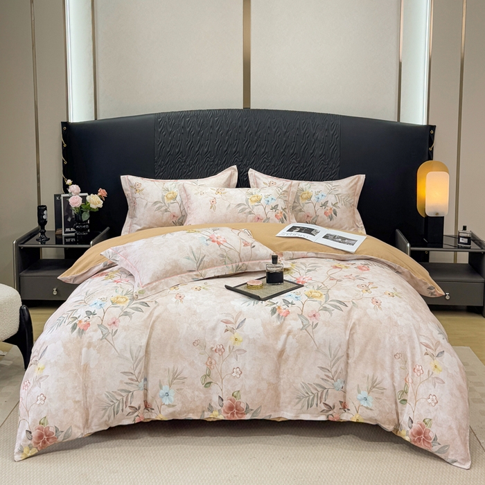 凌鼎 2025新款100%全棉生态磨毛四件套系列1美伊咖