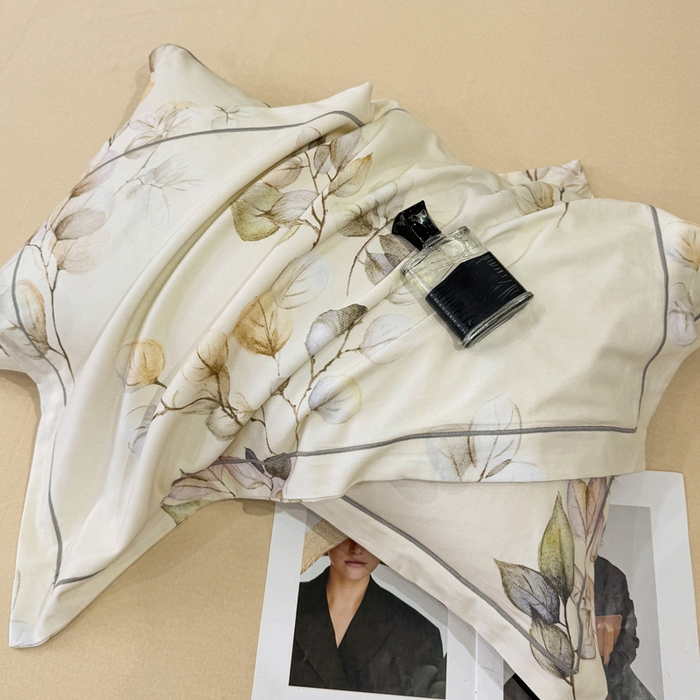 91家纺网 家纺一手货源 找家纺 凌鼎 2025新款100%全棉生态磨毛四件套系列1舒蔓枝绿