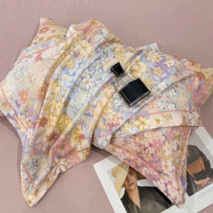 91家纺网 家纺一手货源 找家纺 凌鼎 2025新款100%全棉生态磨毛四件套系列1樱雪奈粉