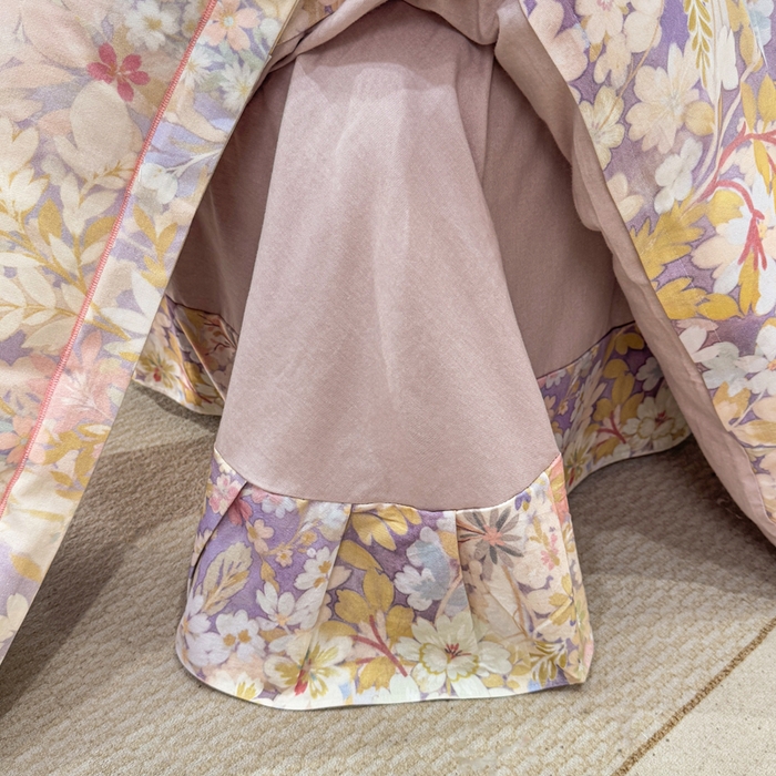 91家纺网 家纺一手货源 找家纺 凌鼎 2025新款100%全棉生态磨毛四件套系列1樱雪奈粉