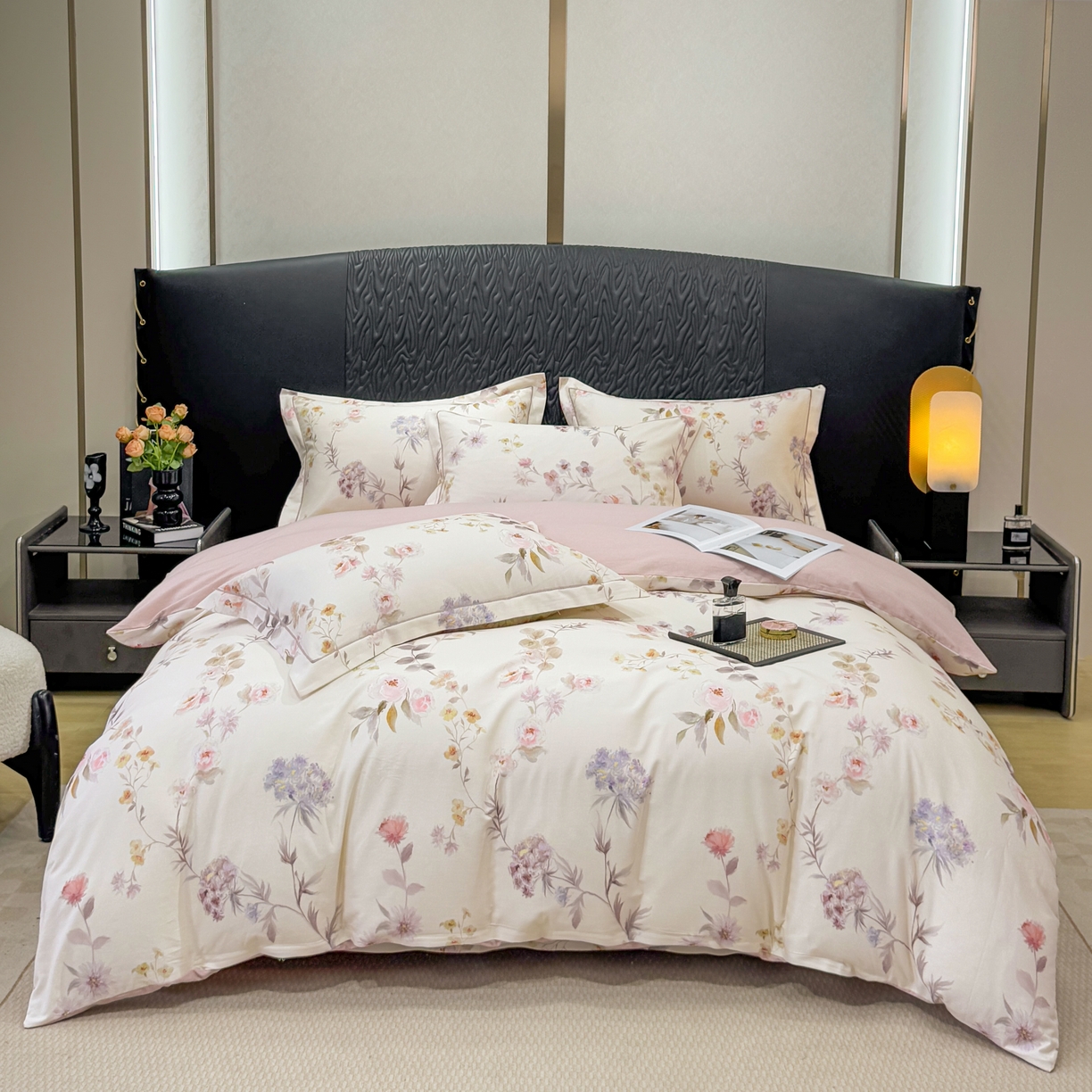 91家纺网 家纺一手货源 找家纺 （总）凌鼎 2025新款100%全棉生态磨毛四件套系列1