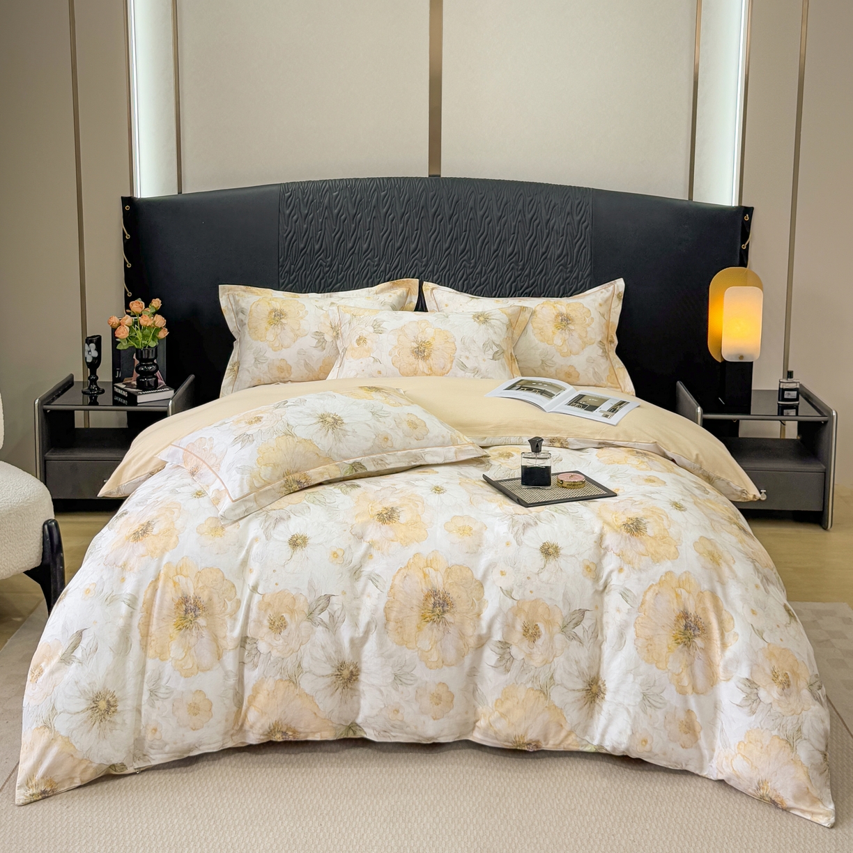 91家纺网 家纺一手货源 找家纺 （总）凌鼎 2025新款100%全棉生态磨毛四件套系列1