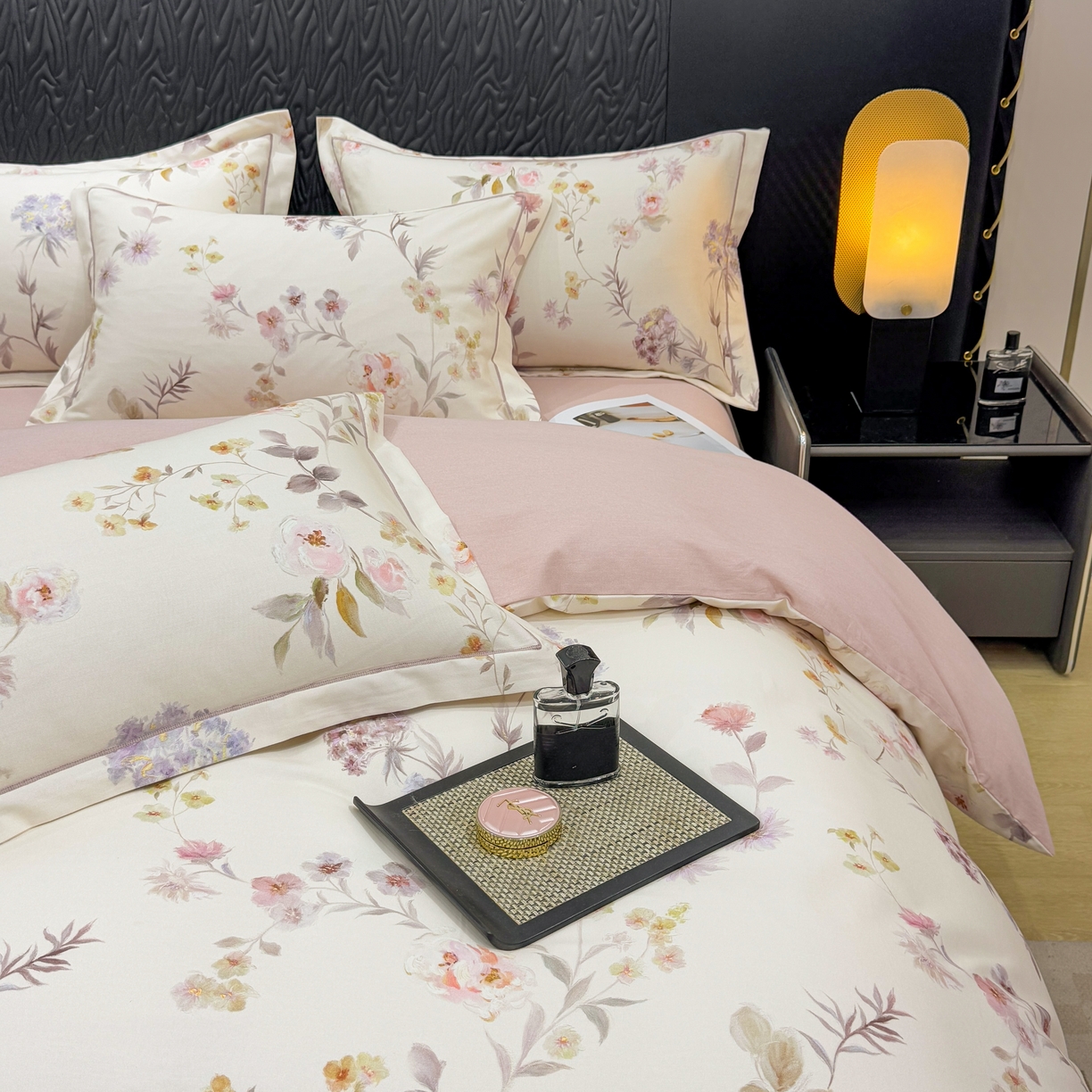 91家纺网 家纺一手货源 找家纺 凌鼎 2025新款100%全棉生态磨毛四件套系列1初茅米