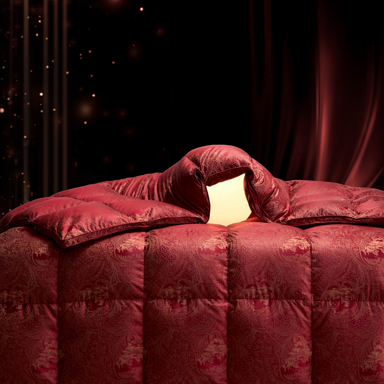 91家纺网 家纺一手货源 找家纺 （总）织梦人羽绒工厂店 2025新款高蓬松羽绒羽毛被大牌同款花型-高精密提花系列