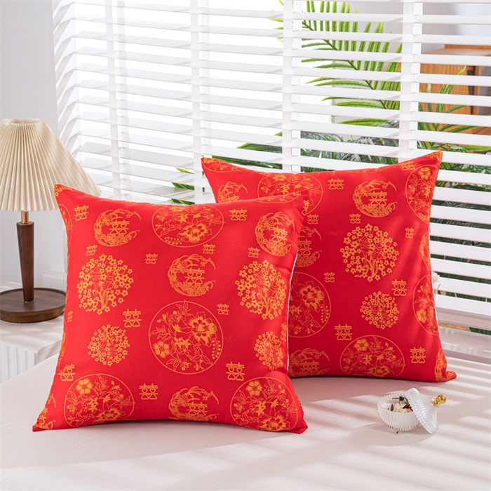 91家纺网 家纺一手货源 找家纺 （总）2025新款跑量款便宜特价磨毛大红婚庆抱枕方垫芯单人枕头枕芯