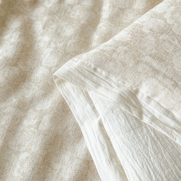 91家纺网 家纺一手货源 找家纺 （总）欧夏家纺 2025新款日式棉麻四季被春秋被冬被-圣之花