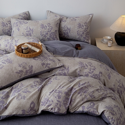 91家纺网 家纺一手货源 找家纺 （总）芯贝儿 2025新款提花针织水洗m双层纱床盖四件套