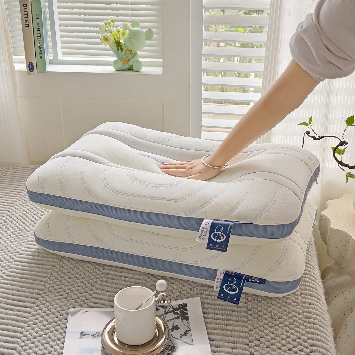 91家纺网 家纺一手货源 找家纺 （总）晚儿 2025新款零压深睡眠枕头枕芯