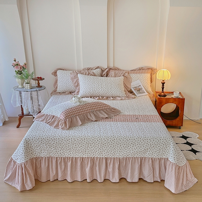 91家纺网 家纺一手货源 找家纺 （总）易辰美 2025新款法式公主风夹棉床盖四件套