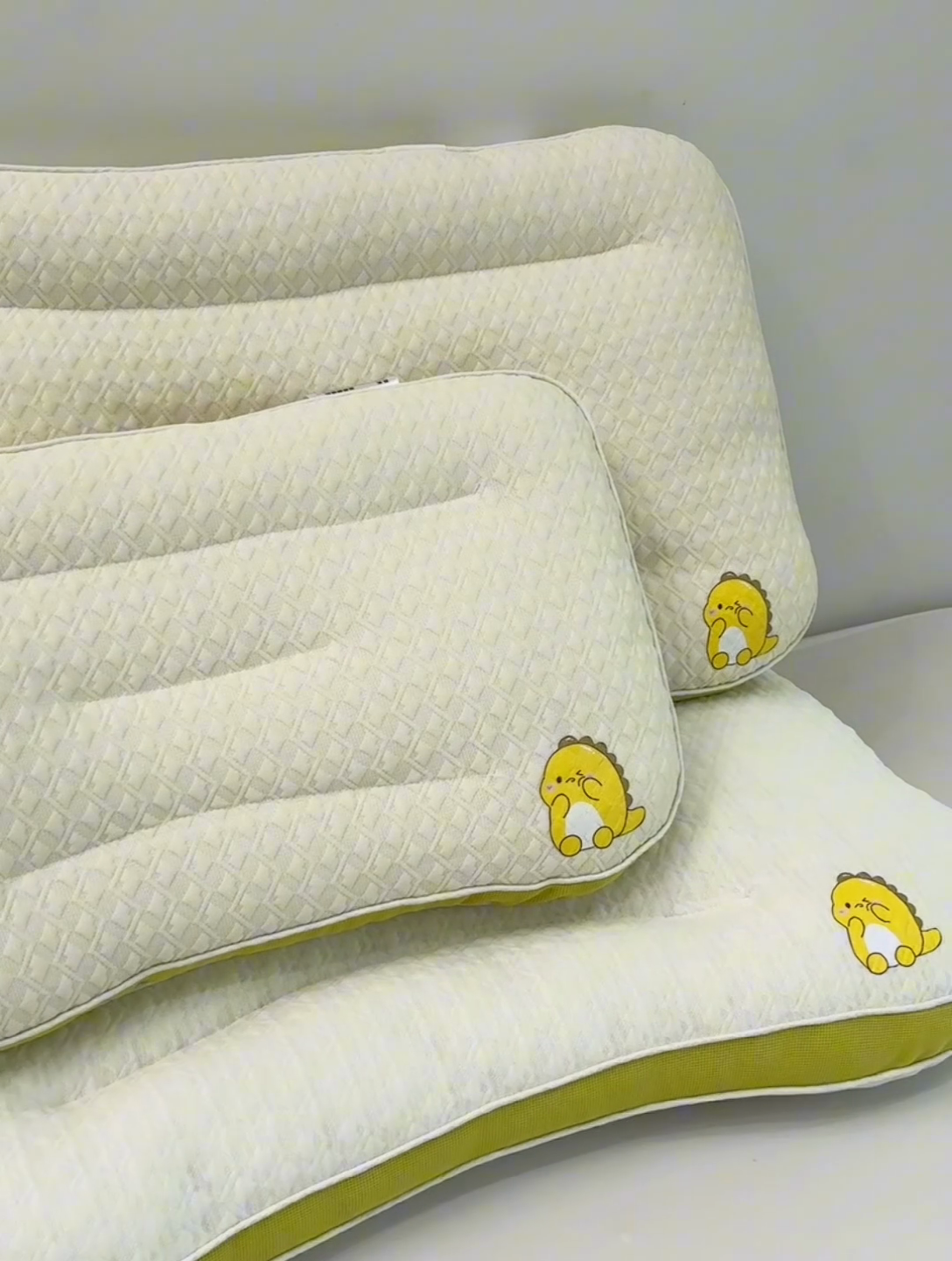 91家纺网 家纺一手货源 找家纺 （总）仁宇枕业 2025新款A类针织棉小恐龙幼儿园学生儿童成人枕头枕芯