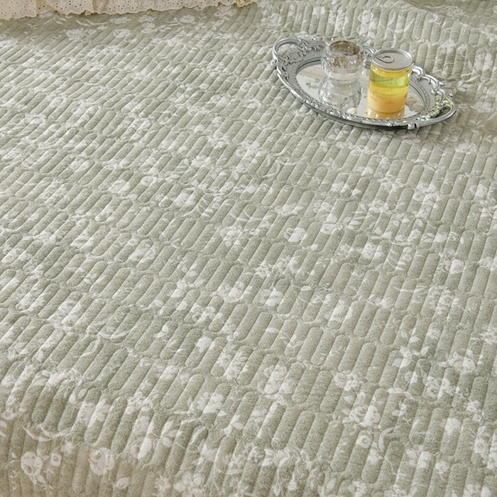 91家纺网 家纺一手货源 找家纺 （总）家之硕家纺 2025秋冬款原麻亚麻皱皱纱复古印花床盖四件套