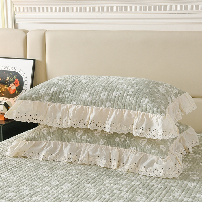 91家纺网 家纺一手货源 找家纺 （总）家之硕家纺 2025秋冬款原麻亚麻皱皱纱复古印花枕套长枕套