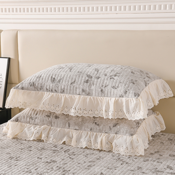 91家纺网 家纺一手货源 找家纺 （总）家之硕家纺 2025秋冬款原麻亚麻皱皱纱复古印花枕套长枕套