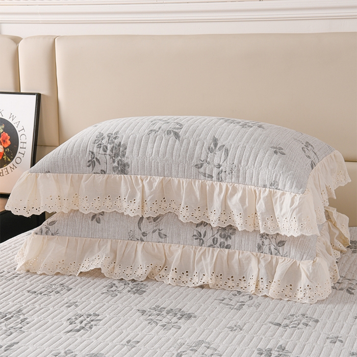 91家纺网 家纺一手货源 找家纺 （总）家之硕家纺 2025秋冬款原麻亚麻皱皱纱复古印花枕套长枕套