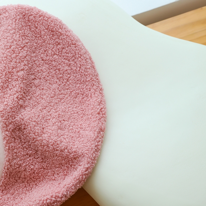 91家纺网 家纺一手货源 找家纺 诺可 2025新款泰迪绒记忆枕枕头枕芯-卡通款 泰迪绒猫肚枕-浅粉