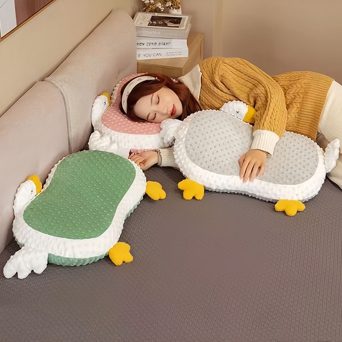 诺可 2025新款双面绒豆豆记忆枕枕头枕芯-大鹅款 大鹅灰