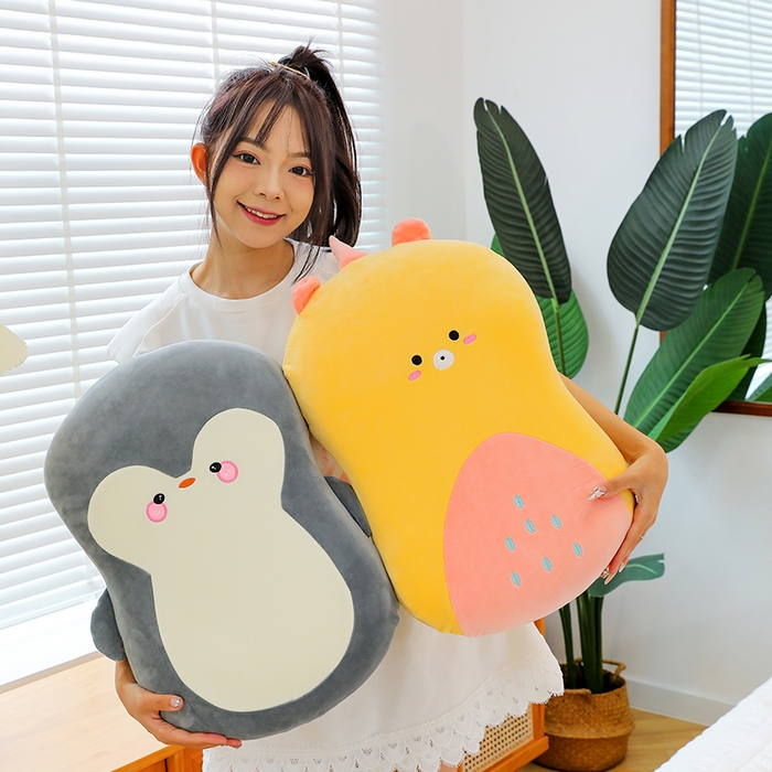 91家纺网 家纺一手货源 找家纺 诺可 2025新款卡通氨超猫肚枕 枕头枕芯 黄