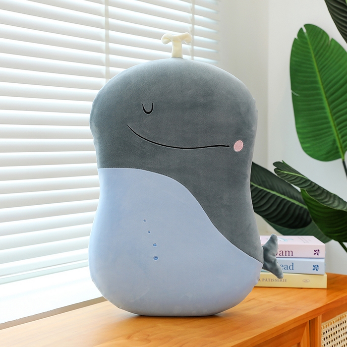 诺可 2025新款卡通氨超猫肚枕 枕头枕芯 蓝+浅灰