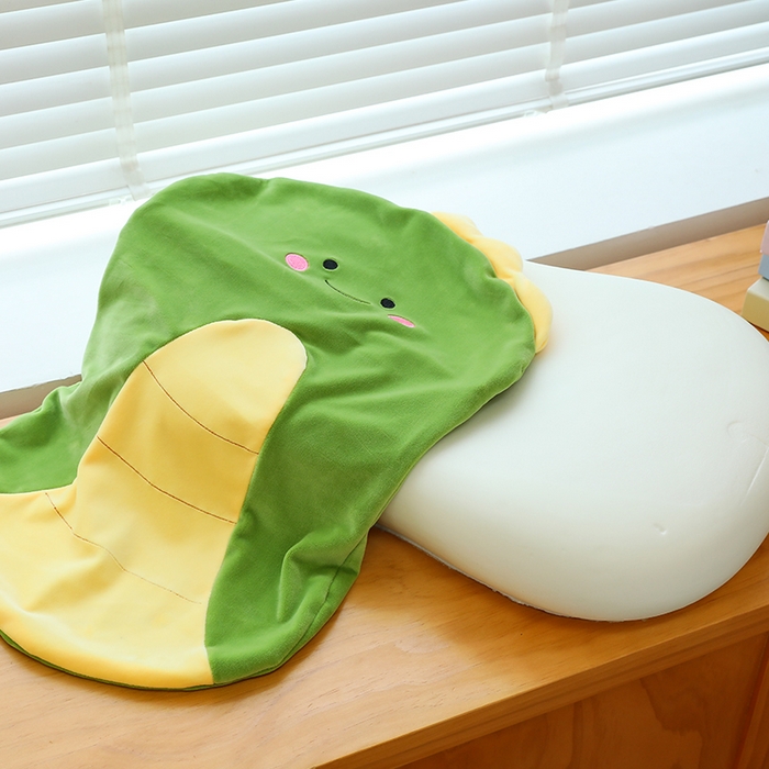 91家纺网 家纺一手货源 找家纺 诺可 2025新款卡通氨超猫肚枕 枕头枕芯 绿色