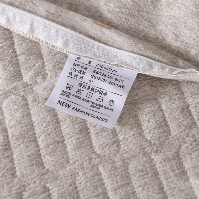 91家纺网 家纺一手货源 找家纺 家之硕家纺 2025秋冬款原麻亚麻皱皱纱复古印花床盖单品 明媚