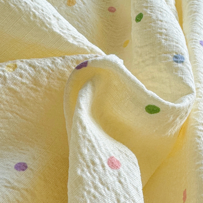 91家纺网 家纺一手货源 找家纺 眠多宝2025新款皱皱纱双层纱床笠三件套直播热款 彩色波点