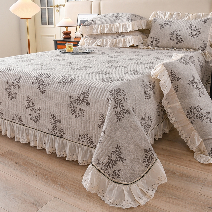 91家纺网 家纺一手货源 找家纺 （总）家之硕家纺 2025秋冬新款原麻亚麻皱皱纱复古印花单枕套枕套单件单品枕套