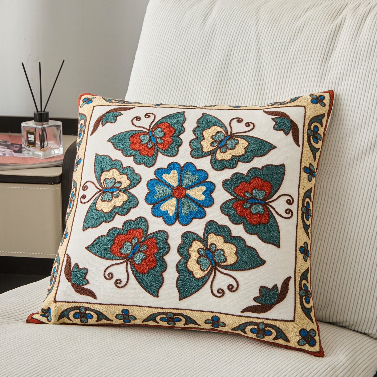 91家纺网 家纺一手货源 找家纺 （总）诺可 2025新款全棉毛巾绣抱枕动物款抱枕