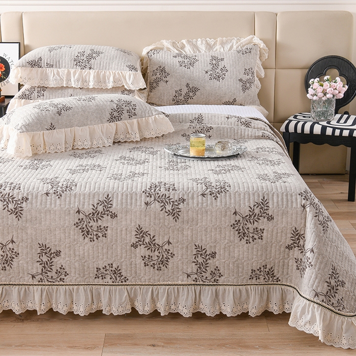 91家纺网 家纺一手货源 找家纺 家之硕家纺 2025秋冬新款原麻亚麻皱皱纱复古印花单枕套枕套单件单品枕套 暗香