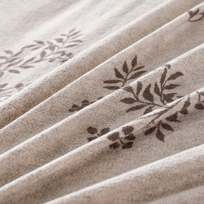 91家纺网 家纺一手货源 找家纺 家之硕家纺 2025秋冬新款原麻亚麻皱皱纱复古印花单枕套枕套单件单品枕套 暗香