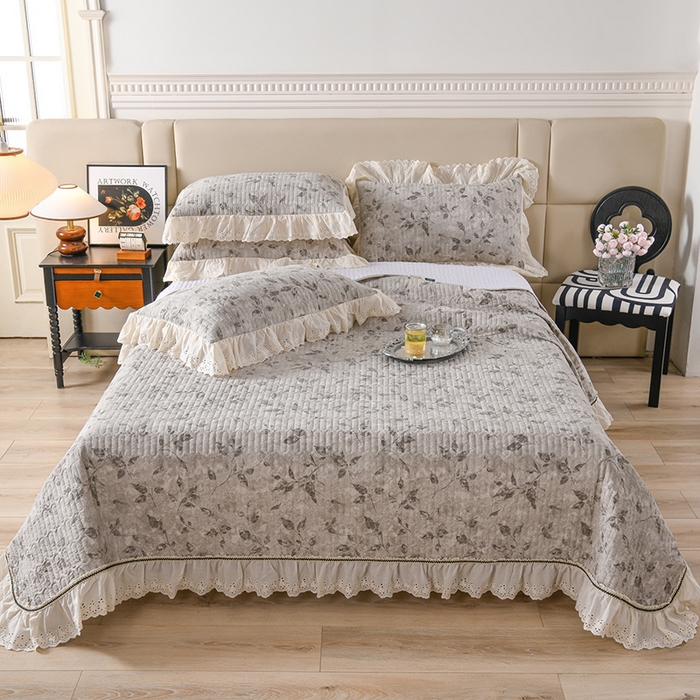 91家纺网 家纺一手货源 找家纺 家之硕家纺 2025秋冬新款原麻亚麻皱皱纱复古印花单枕套枕套单件单品枕套 茶香