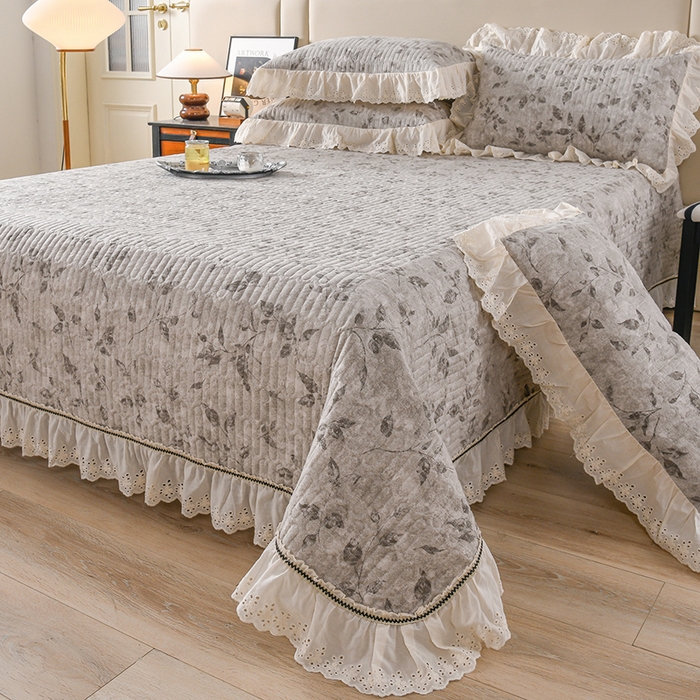 91家纺网 家纺一手货源 找家纺 家之硕家纺 2025秋冬新款原麻亚麻皱皱纱复古印花单枕套枕套单件单品枕套 茶香