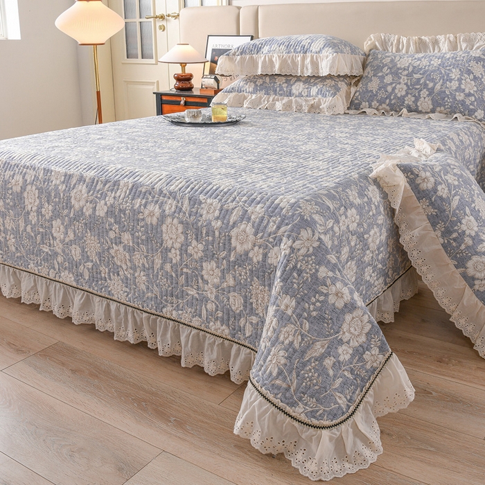 91家纺网 家纺一手货源 找家纺 家之硕家纺 2025秋冬新款原麻亚麻皱皱纱复古印花单枕套枕套单件单品枕套 繁花