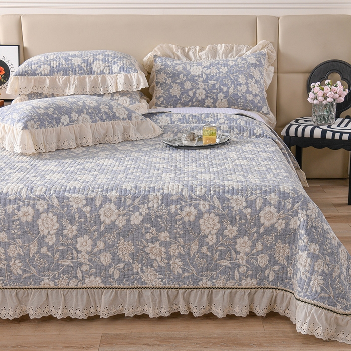 91家纺网 家纺一手货源 找家纺 家之硕家纺 2025秋冬新款原麻亚麻皱皱纱复古印花单枕套枕套单件单品枕套 繁花